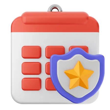 Schildkalender  3D Icon