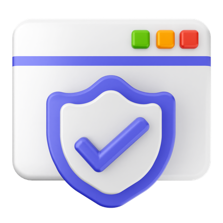 Shield-Schutz-Website  3D Icon