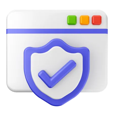 Shield-Schutz-Website  3D Icon