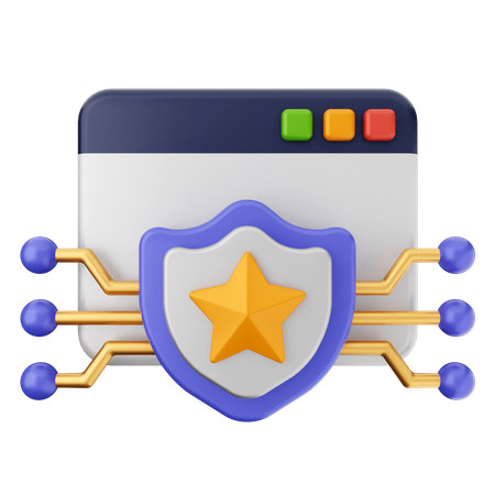 Shield-Schutz-Website  3D Icon