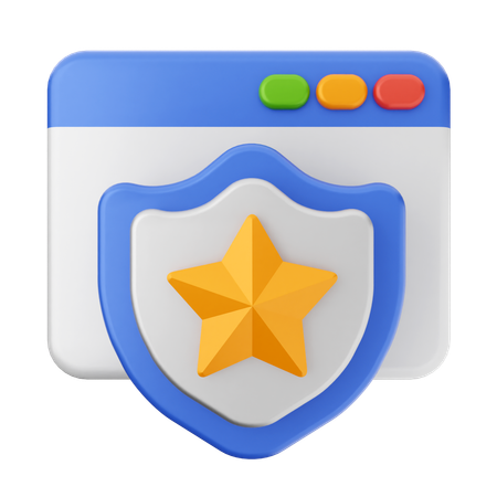 Shield-Schutz-Website  3D Icon