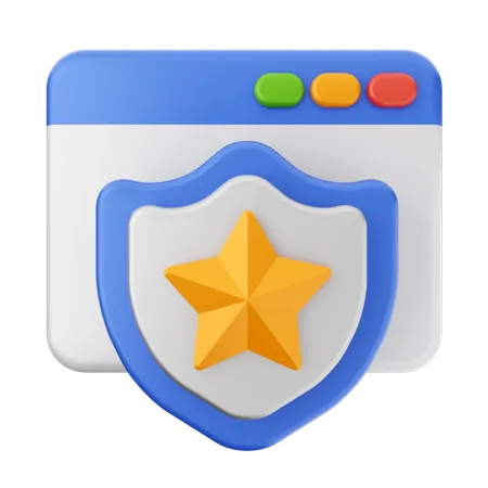 Shield-Schutz-Website  3D Icon