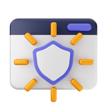 Shield-Schutz-Website  3D Icon