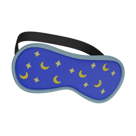 Schlafmaske Mit Sternen Und Echos 3D Icon