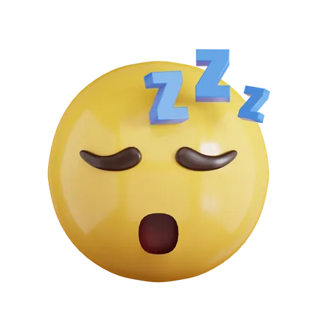 Schläfriges Emoji  3D Icon