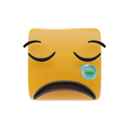 Schläfriges Gesicht Emoji  3D Icon