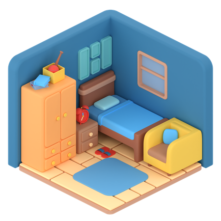Schlafzimmer  3D Illustration