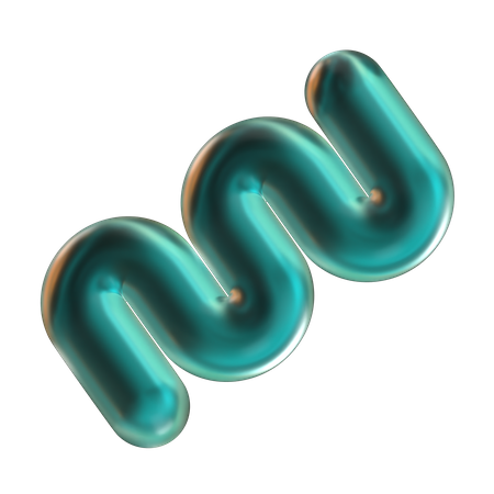 Schlange abstrakte Form  3D Icon