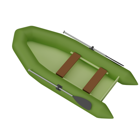 Schlauchboot  3D Illustration