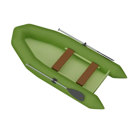 Schlauchboot  3D Illustration