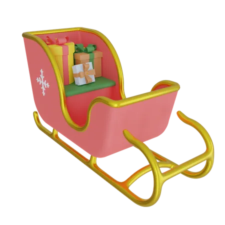 Schlitten Geschenk  3D Icon