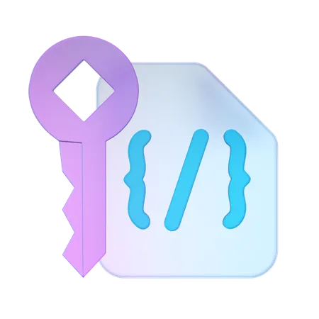 Schlüsselcode  3D Icon