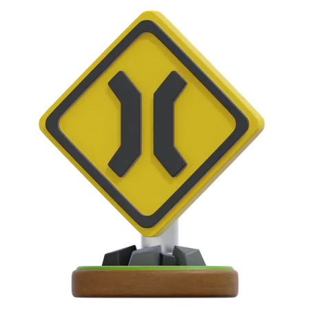 Schmale Brücke Zeichen  3D Icon