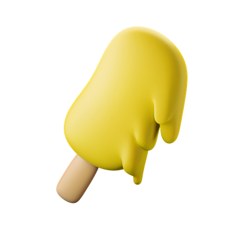 Schmelzendes Eis am Stiel  3D Icon