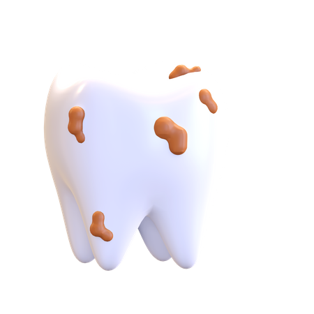 Schmutziger Zahn  3D Illustration