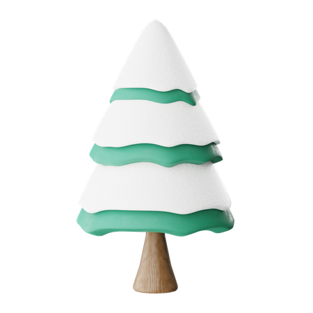 Schneebedeckter Baum  3D Icon