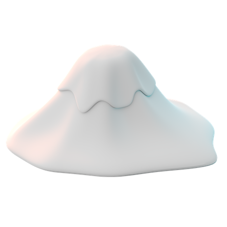 Schneebedeckter Berg  3D Icon