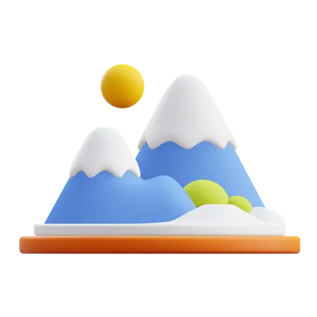 Schneeberg  3D Illustration