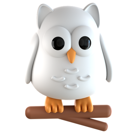 Schneeeule  3D Icon