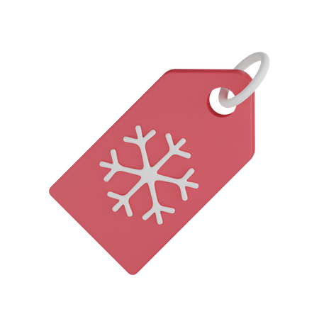 Schneeflockenetikett  3D Icon