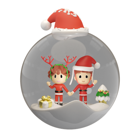 Schneekugel glas transparent  3D Icon