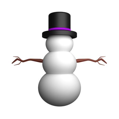 Schneemann  3D Illustration