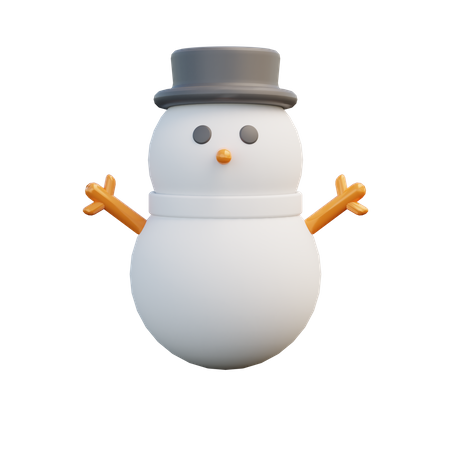 Schneemann  3D Illustration