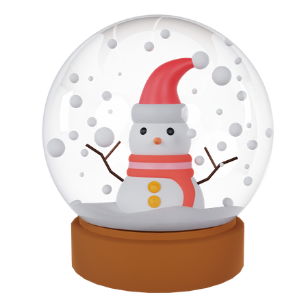 Schneemann im Schneeball  3D Icon