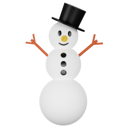 Schneemann Weihnachtsdekoration  3D Icon