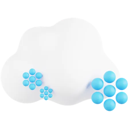 Schneebedeckte Wolken  3D Icon