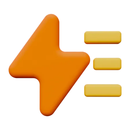 Schneller Blitz  3D Icon