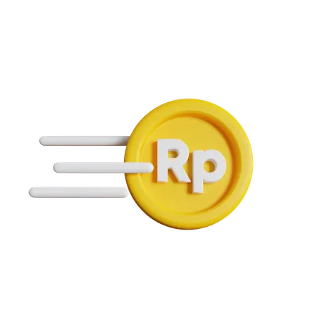 Schnelle indonesische Rupiah  3D Icon
