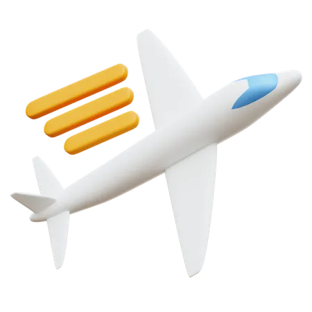 Schnelles Flugzeug  3D Illustration