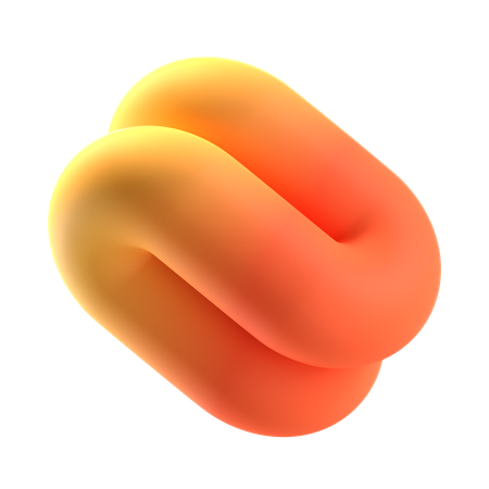Schnur abstrakte Form  3D Icon