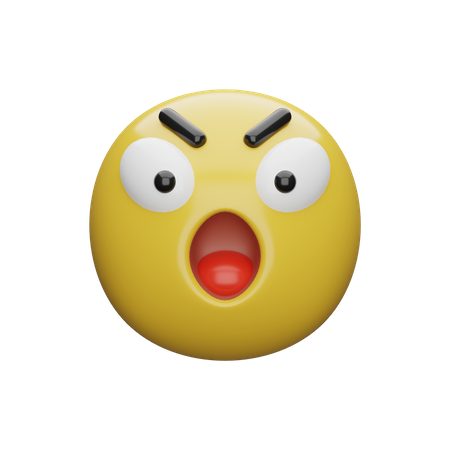 Schockierender Ausdruck  3D Emoji