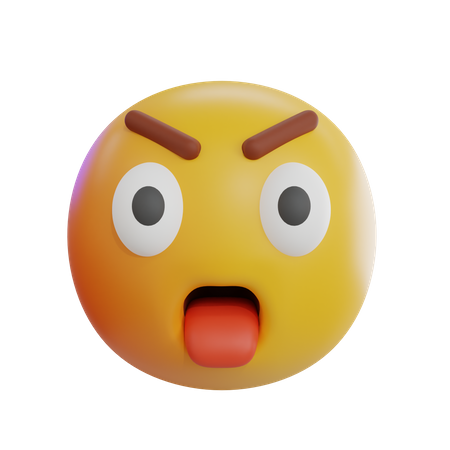 Schockierendes Emoji  3D Icon