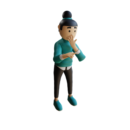 Schockierte Geschäftsfrau  3D Icon