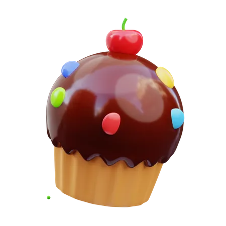 Schoko-Cupcake  3D Icon