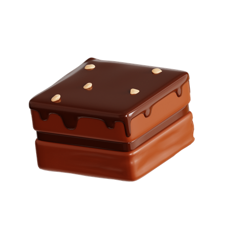 Schokoladen Brownie  3D Icon