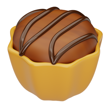 Schokoladen-Cupcake  3D Icon