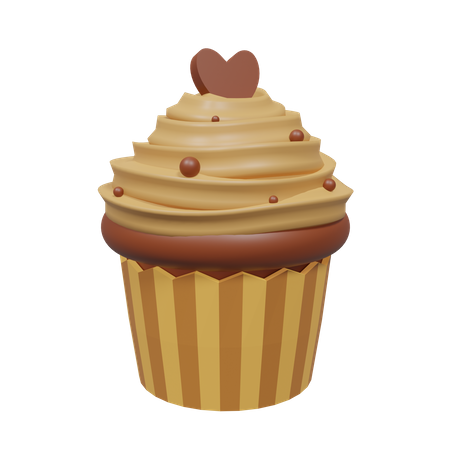 Schokoladen-Cupcake  3D Icon