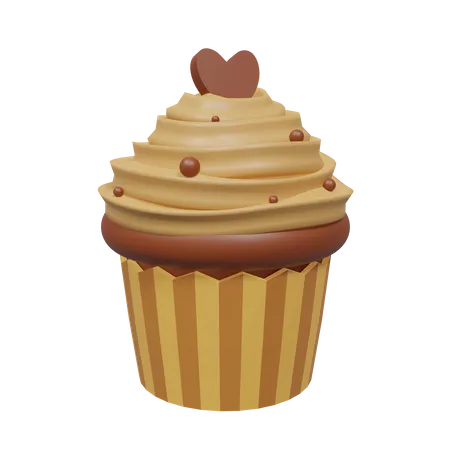 Schokoladen-Cupcake  3D Icon