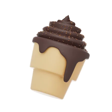 Schokoladen-Cupcake  3D Icon