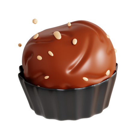 Schokoladen-Cupcake  3D Icon