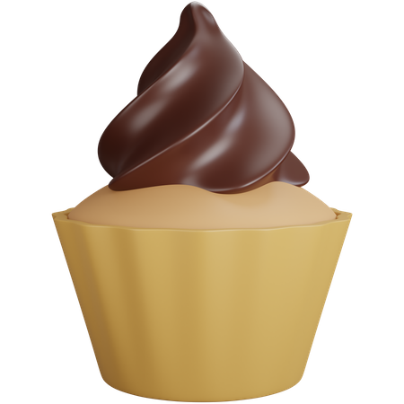 Schokoladen Cupcakes  3D Icon
