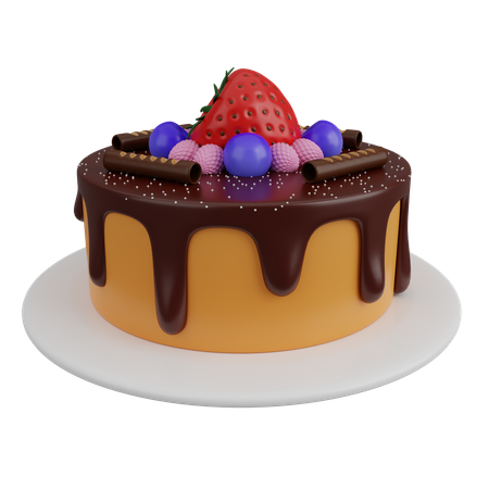 Schokoladen-Dip-Kuchen  3D Icon