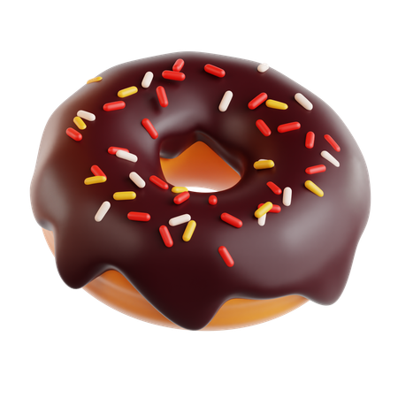 Schokoladendonut  3D Icon