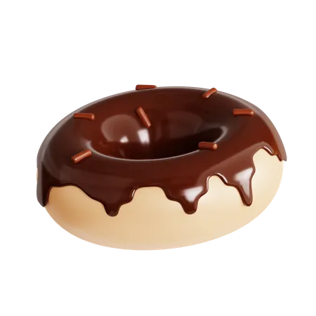 Schokoladendonut  3D Icon