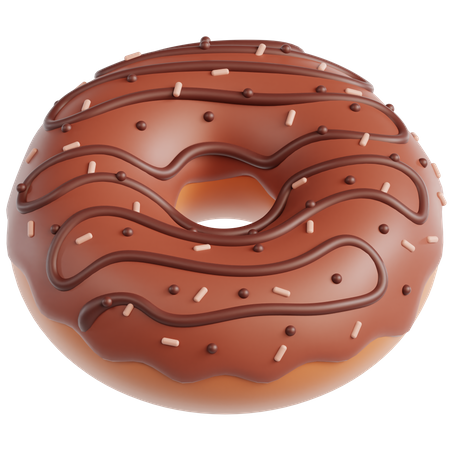 Schokoladendonut  3D Icon