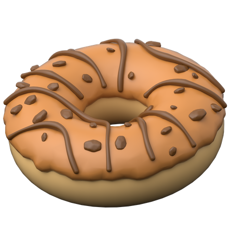 Schokoladendonut  3D Icon